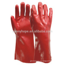 Guantes de trabajo resistentes al aceite de color rojo de 40 cm